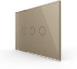 LIVOLO Intrerupator tactil Livolo triplu standard italian serie noua (VL-FC3-3G-P903-3A)