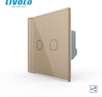 LIVOLO Intrerupator tactil dublu cap scara cruce Livolo serie noua (VL-FC2S-2G-A)