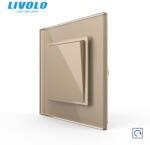 LIVOLO Intrerupator mecanic simplu cu revenire 2M, cu rama sticla Livolo (VL-FCMH-2AP-P7E)