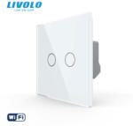 LIVOLO Intrerupator dublu wireless cu touch Livolo serie noua (VL-FC2R-2G-W)