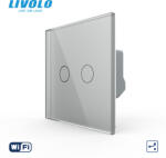 LIVOLO Intrerupator dublu cap scara cruce wireless cu touch Livolo serie noua (VL-FC2SR-2G-I)