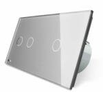 LIVOLO Intrerupator tactil dublu+simplu Livolo (VL-FC2-2G/VL-FC1-2G-15)