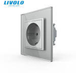 LIVOLO Priza Schuko Livolo cu panou din sticla serie noua (VL-FCTC16A-2IP-P7E)
