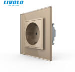 LIVOLO Priza Schuko Livolo cu panou din sticla serie noua (VL-FCTC16A-2AP-P7E)
