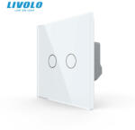 LIVOLO Intrerupator dublu cu touch Livolo serie noua (VL-FC2-2G-W)