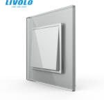 LIVOLO Intrerupator mecanic simplu cruce 2M, cu rama sticla Livolo (VL-FCMM10A-2IP-P7E)