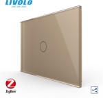 LIVOLO Intrerupator tactil simplu cap scara cruce zigbee Livolo, standard italian -serie noua (VL-FC1SZ-3G-P901-3A)