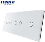 Livolo Panou intrerupator dublu+dublu+simplu sticla crystal (VL-P702/02/01-6I)