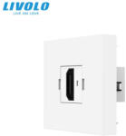 LIVOLO Modul priza media simpla HDMI Livolo 2 module (VL-FCHD-2WP)