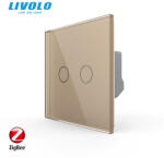 Livolo Intrerupator tactil dublu zigbee cu control din aplicatia Livolo serie noua (VL-FC2Z-2G-A)