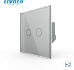 LIVOLO Intrerupator tactil dublu cap scara cruce Livolo serie noua (VL-FC2S-2G-I)