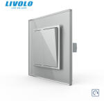 LIVOLO Intrerupator mecanic dublu cu revenire 2M, cu rama sticla Livolo (VL-2FCMH-1IP-P7E)