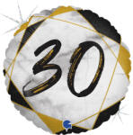 Grabo Balon folie rotund imprimat 30 ani negru 46 cm - articole-petreceri - 20,99 RON