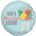 Grabo Balon folie rotund Have a Beautiful Birthday 46 cm
