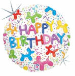 Grabo Balon folie rotund Happy Birthday catei baloane 46 cm - articole-petreceri - 22,99 RON