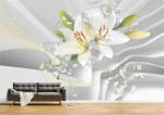 Persona Tapet Premium Canvas - Flori albe si verzi - tapet-canvas - 720,00 RON