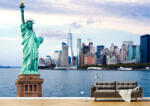 Persona Tapet Premium Canvas - Statuia Libertatii si orasul New York - tapet-canvas - 480,00 RON