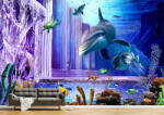 Persona Tapet Premium Canvas - Delfinii si coloanele 3d abstract - tapet-canvas - 720,00 RON