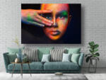 Persona Tablou Canvas - Femeie sexy cu machiaj colorat - tapet-canvas - 120,00 RON