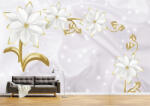 Persona Tapet Premium Canvas - Flori albe cu radacini aurii - tapet-canvas - 480,00 RON