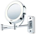 Beurer Козметично огледало, Beurer BS 59 Illuminated mirror, wall-mounted/standing , 8 LED light, 5 x zoom, 2 swivering mirrors, 11 cm (58410_BEU)