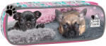 DERFORM Penar școlar oval Derform Cleo & Frank - Puppies, cu un fermoar (67183) Penar