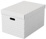 ESSELTE Cutie depozitare Esselte Home Recycled, carton, 51x35x30 cm, cu capac, 3 buc/set, alb (ES-628286)