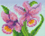 Pixelhobby Pixel szett 1 normál alaplappal, színekkel, liliomok