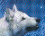 Pixelhobby Pixel szett 1 normál alaplappal, színekkel, farkas