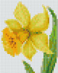Pixelhobby Pixel szett 1 normál alaplappal, színekkel, nárcisz