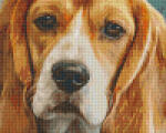 Pixelhobby Pixel szett 4 normál alaplappal, színekkel, kutya, basset hound