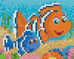 Pixelhobby Pixel szett 1 normál alaplappal, színekkel, bohóchalak