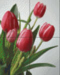 Pixelhobby Pixel szett 4 normál alaplappal, színekkel, tulipánok