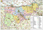 Stiefel Komárom-Esztergom megye térképe, tűzhető, keretes