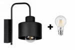 Glimex Fali lámpa fekete fém búrával | Loft - Industrial | Glimex Lavor 1xE27 GKL01C (GKL01C)