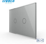 LIVOLO Intrerupator tactil dublu cap scara cruce wireless Livolo, standard italian -serie noua (VL-FC2SR-3G-P901-3I)