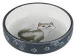 TRIXIE Ceramic Bowl - kerámia tál (fehér, mintás) macskák részére (0, 3l /Ø15cm)