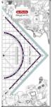 Herlitz Vonalzó háromszög HERLITZ Geometriai 25 cm, 3 színben vegyesen, 1db (11367976)