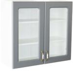 Spectral Mobila Corp superior vitrina 80 cu 2 usi Zebra MDF gri