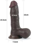 Lovetoy Dildo cu Ventuza Sliding Skin Dual Layer Dong Dildo
