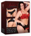 Adam and Eve Strap-On Femei Scarlet Plus Size Set