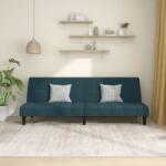 vidaXL Canapea extensibilă cu 2 locuri, albastru, catifea (337501) Canapea