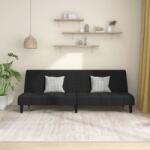 vidaXL Canapea extensibilă cu 2 locuri, negru, catifea (337508) Canapea