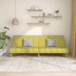 vidaXL Canapea extensibilă cu 2 locuri, verde, textil (337484) Canapea