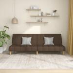 vidaXL Canapea extensibilă cu 2 locuri, maro, textil (337481) Canapea