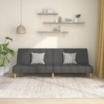 vidaXL Canapea extensibilă cu 2 locuri, gri închis, textil (337478) Canapea