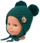 Baby Nellys Iarna tricotate capac Ursuleț de pluș pentru legare, verde