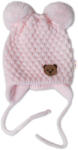 Baby Nellys Iarna tricotate capac Ursuleț de pluș pentru legare, roz