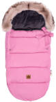 Baby Nellys Copii jachetă din lână STIL 4 în 1 cu blana și arc, 110 x 50 cm, roz