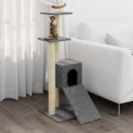 vidaXL Ansamblu pisici, stâlpi din funie sisal, gri deschis, 92 cm (171513) - comfy